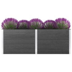 Vidaxl Visoka greda 250x50x91 cm WPC siva