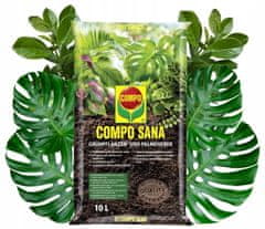 shumee Compo Sana substrat za zelene rastline in palme 10 l šota, perlit, agrosil, apno Compo Sana