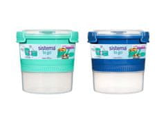 Sistema Sistema TO GO Škatla za kosilo s skledo in vilicami 965 ml, mešanica barv