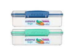Sistema Sistema TO GO škatla za prigrizke z ločenim predalom 410 ml, mešanica barv