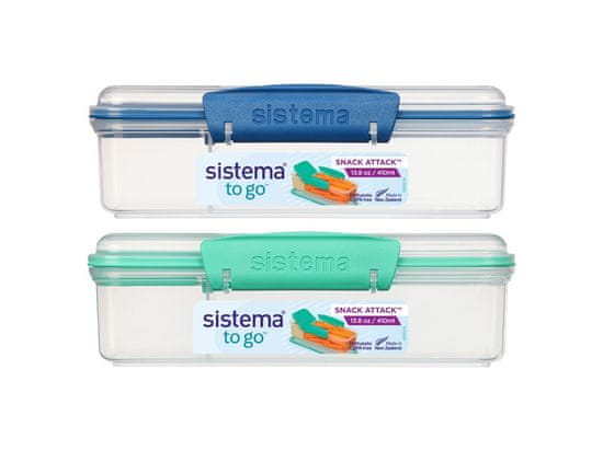 Sistema Sistema TO GO škatla za prigrizke z ločenim predalom 410 ml, mešanica barv