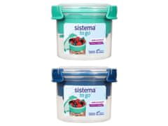 Sistema Sistema TO GO Posoda za zajtrk s skledo in žlico 530 ml, mešanica barv