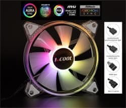 1stCool AURA EVO ARGB PWM Crystal 120mm prozoren ventilator