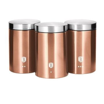 Berlingerhaus Komplet škatle za hrano 3 kosi Rosegold Metallic Line BH-6720