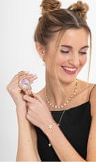 Guess Spodoben prstan z roza kubičnimi cirkoniji JUBR03174JWYGFC (Obseg 54 mm)