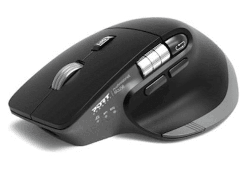 Port Designs Ultimate WL+BT miška, USB-A / C, polnilna