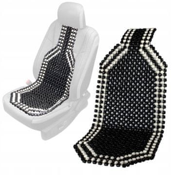 Korbi Pokrov preproga z biseri za sedež, masažna, črna