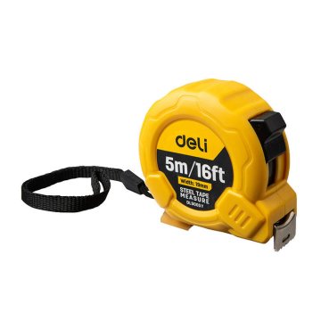 Deli Tools Jekleni merilni trak 5m/19mm EDL9005Y (rumen)