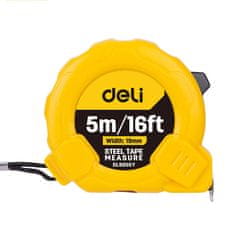 Deli Tools Jekleni merilni trak 5m/19mm EDL9005Y (rumen)