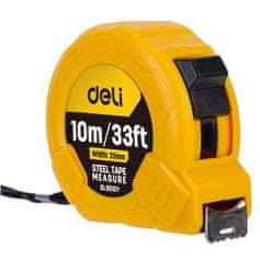 Deli Tools Jekleni merilni trak 10m/25mm EDL9010Y (rumen)