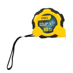 Deli Tools Jekleni merilni trak 10m/25mm EDL3799Y (rumen)