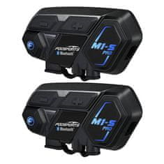 MojPlanet Fodsports M1-S Pro interkom za motorna kolesa v dveh paketih (črn)