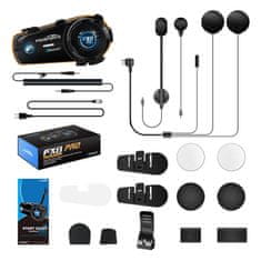 MojPlanet Fodsports FX8 Pro motociklistični domofon (črn)