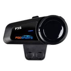 MojPlanet Fodsports FX6 interkom za motorna kolesa (črn)
