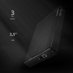 AXAGON AXAGON EE35-XA3 3,5" USB3.0 HDD SATA Aline Box Black, ohišje za disk