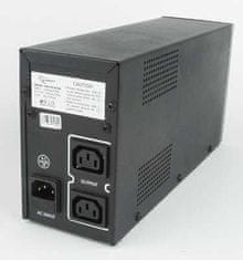 Gembird 650VA Power cube Line UPS-PC-652A 650VA UPS, prenapetostna zaščita, alarmi, AVR, 390W