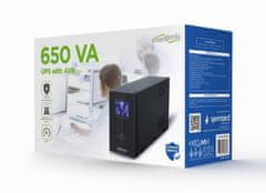 Gembird EG-UPS-031 LCD 650VA UPS, 2xIEC C13, 650VA, 390W, LCD, 1xSchuko