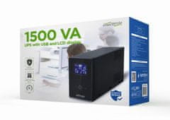 Gembird EG-UPS-034 UPS LCD 1500VA 2xSchuko, 3xIEC C13, 1500VA, 900W, RJ11/RJ45, USB