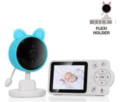 Evolveo Baby Monitor N3 video otroški monitor, modri