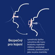 LOVI Dinamični silikonski dudelec Prime 18m+ 2 kosa Kokos/ slonokoščena barva