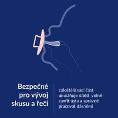 LOVI Dinamični silikonski dudelec Prime 18m+ 2 kosa Kokos/ slonokoščena barva