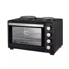 BROCK električna pečica 60l + 2x kuhalnik - TO 6022 BK
