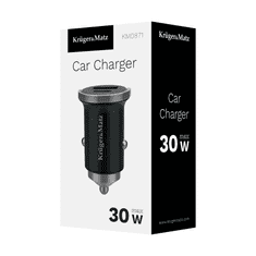 Krüger&Matz Polnilec avto , Quick Charge, 30W, USB-A; USB-C