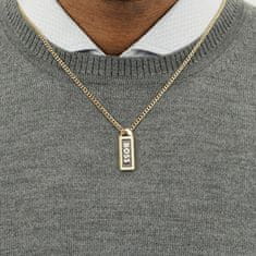 Hugo Boss Pozlačena moška ogrlica Kassy Emblem 1580678
