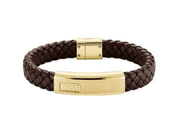Hugo Boss Modna moška usnjena zapestnica Lander 1580746M