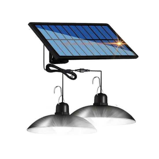 MG Double Lamps sončna svetilka 1200mAh, črna