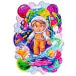 Puzzler Puzzle lesene, barvne - Vesoljski pustolovec