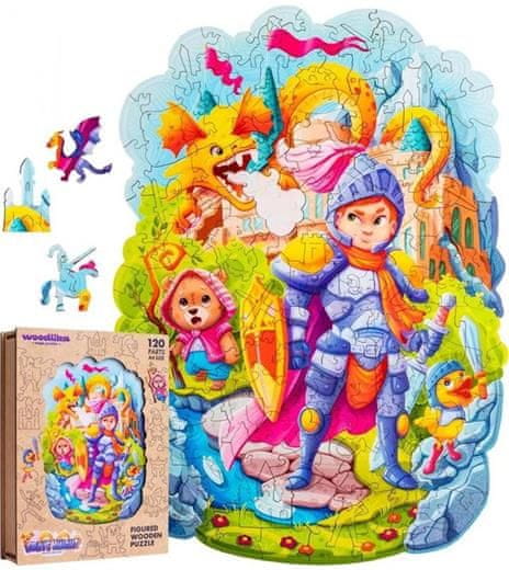 Puzzler Sestavljanke lesene, barvne - Pogumni vitez