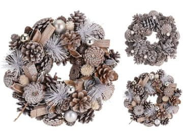 OEM Božični venec, 24 cm, naravni, mešanica barv