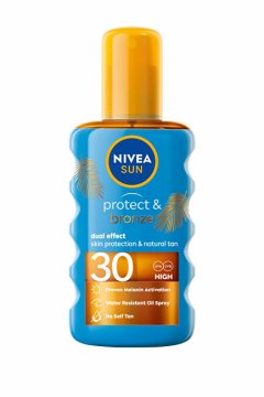 Nivea Olje za sončenje v spreju SPF 30 Sun (Protect &amp; Bronze Oil) 200 ml