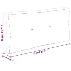 Vidaxl Blazina za kavč iz palet rdeč karo vzorec 70x40x12 cm