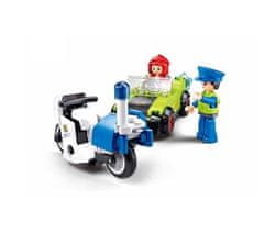 Sluban Metropolis M38-B1217D Zamaskirani bandit v avtomobilu in policist na motorju