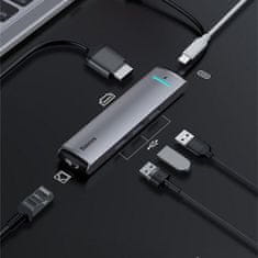 BASEUS USB Type-C priklopna postaja 6v1 (docking station) 