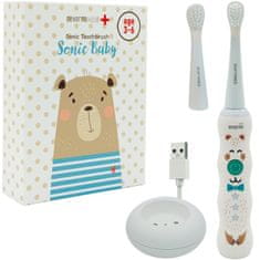 Severno SONIC BABY sonična električna zobna ščetka za otroke 3-6 let + 2 nasveta