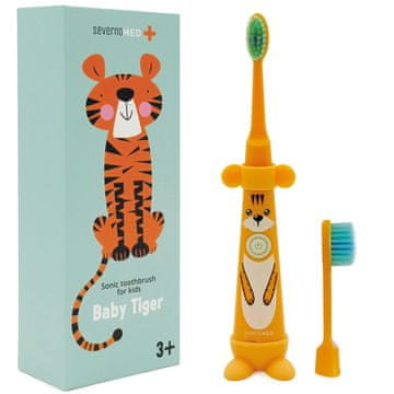 Severno BABY TIGER sonična električna zobna ščetka za otroke od 3 do 12 let + 2 nasveta