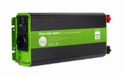 Gembird EG-PWC-PS1000-01 12V čisti sinusni avtomobilski pretvornik DC-AC 1000 W, 230V, USB