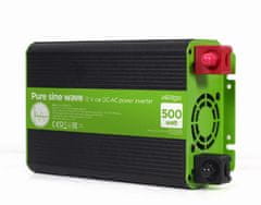 Gembird EG-PWC-PS500-01 12V čisti sinusni avtomobilski pretvornik DC-AC 500W, 12V, USB