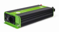 Gembird EG-PWC-PS1000-01 12V čisti sinusni avtomobilski pretvornik DC-AC 1000 W, 230V, USB