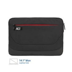 ACT Ovitek za prenosnik AC8580 Suburb 14,1" črn 2L , vodoodbojni recikliran material