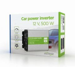 Gembird EG-PWC500-01 12V čisti sinusni avtomobilski pretvornik DC-AC 500W, USB, 230V