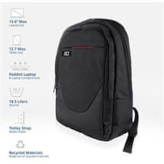 ACT Nahrbtnik AC8565 Suburb za prenosnike do 15,6" črn 18,5L vodoodbojni receklirani materiali