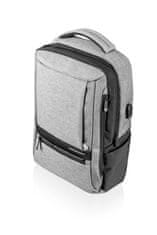Modecom Smart PLE-MC-SMART-15 do 15,6" USB siva potovalni nahrbtnik za prenosnik, vodoodporen material