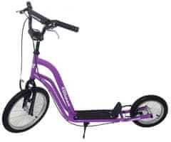 Kubisport Jekleni skuter z napihljivimi kolesi 16/12" Hurricane vijolične barve