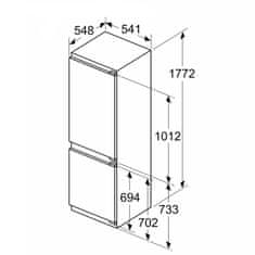 Bosch KIN86VFE0 Serie 4 vgradni kombinirani hladilnik