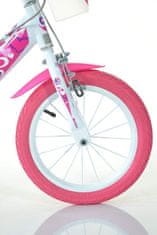 Dino bikes DINO kolesa 14" 2024 - dekliško kolo belo