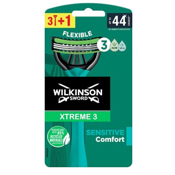 Wilkinson Sword Brivnik za enkratno uporabo za moške Wilkinson Xtreme3 Sensitive Comfort 3+1 kos